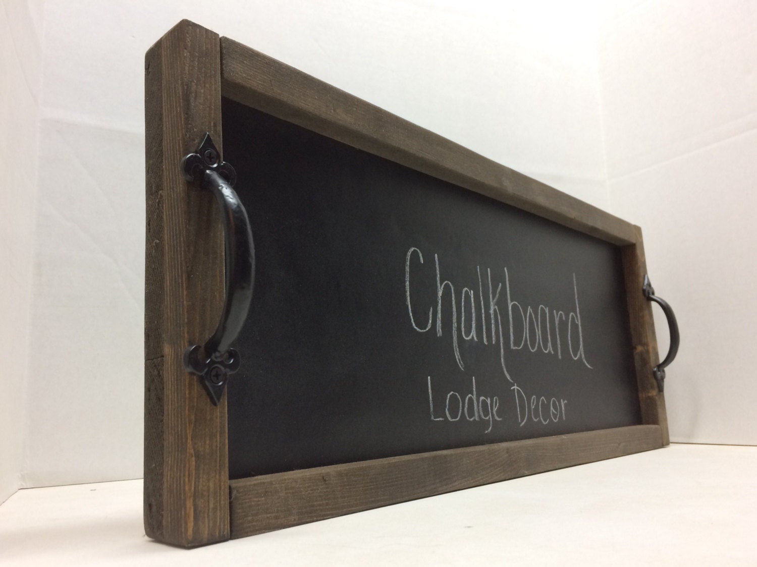 Rustic chalkboard tray chalkboard serving tray by LodgeDecorNMore