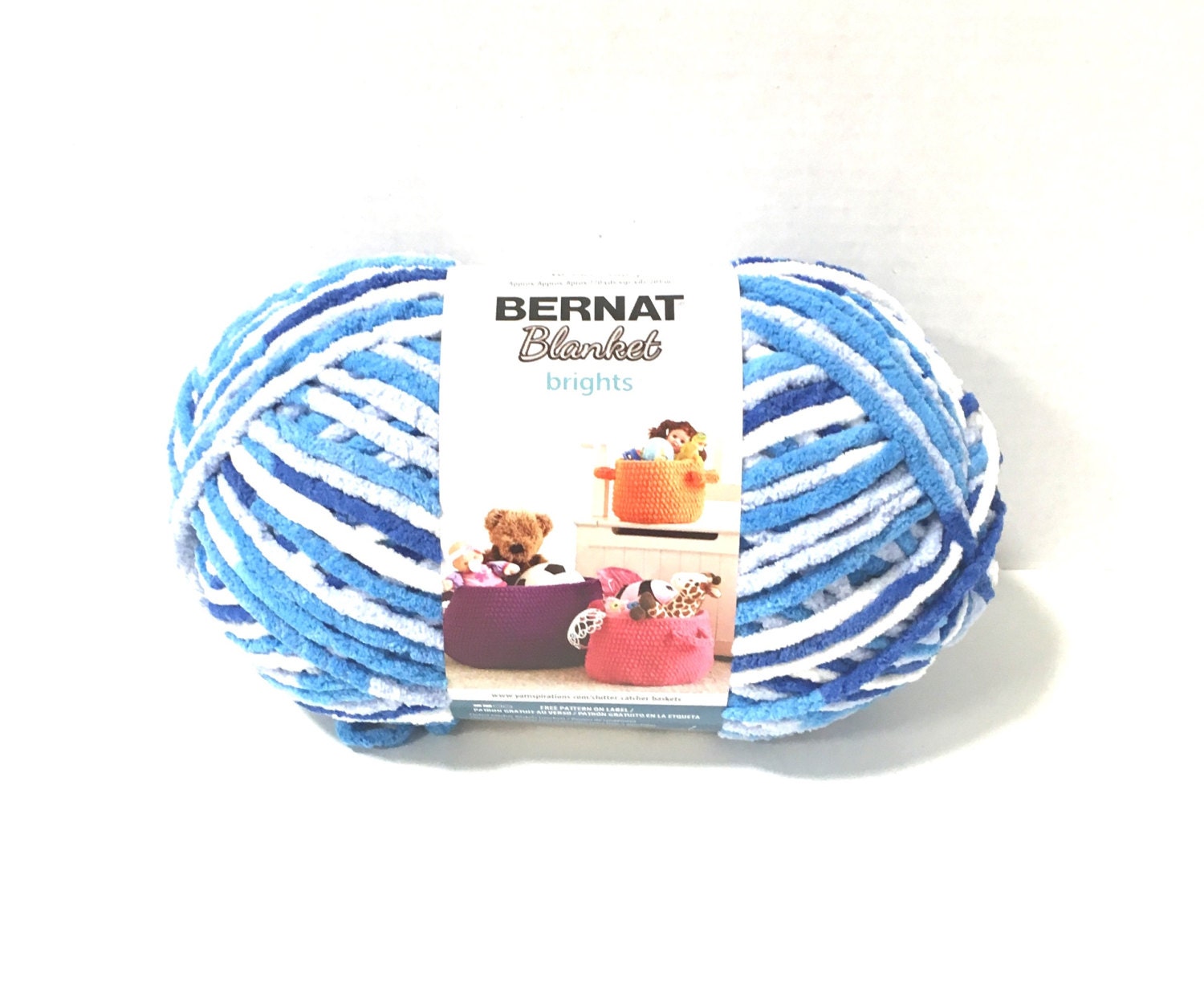 Bernat Blanket Brights Yarn Waterslide Variegated Large Skein