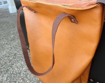 FREE SHIPPING. brown bag, leather tote, leather bag,