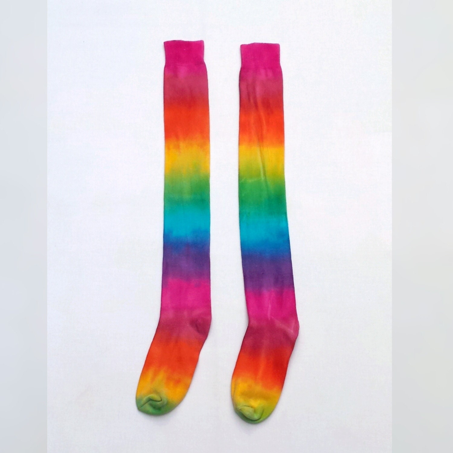 Rainbow Tie Dye Socks Thigh High Socks Over the Knee Socks