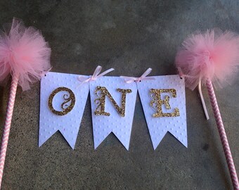 Princess cake topper, pom pom cake topper, cake topper