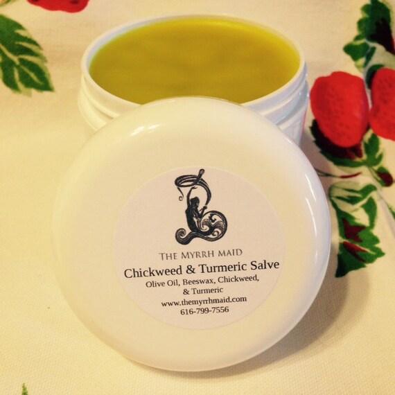 1oz Chickweed & Turmeric Salve for Lipomas/Fatty by TheMyrrhMaid