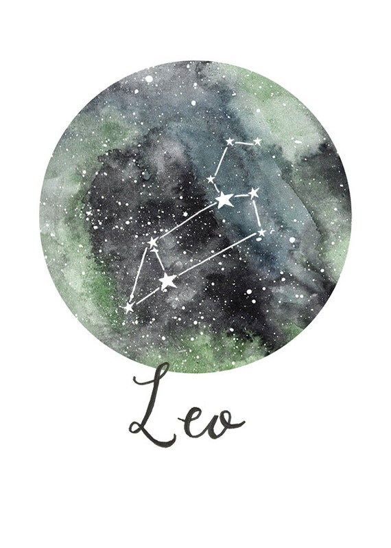 Leo Zodiac Constellations Archival Art Print