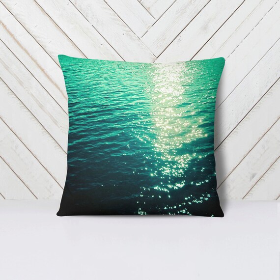 Throw Pillow Case/Cover ocean photography by SouvenirPhotography