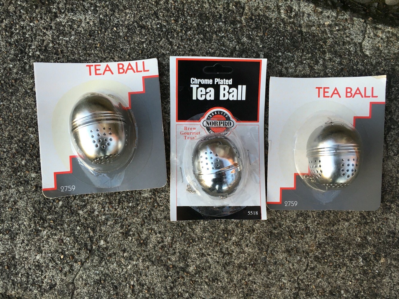 Chrome Plated and Aluminum Tea Balls Set of Three Haute Juice