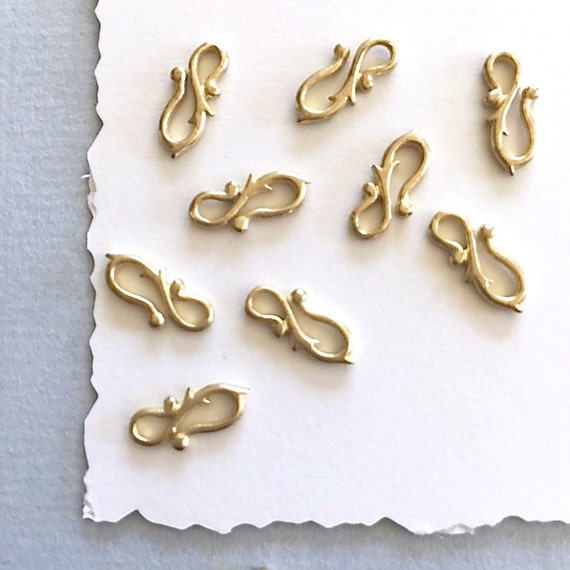 Small Gold S Hook Shepard's Hook Clasp Brass S Hook