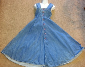 The New Line Vintage Jean Overall Style Dress