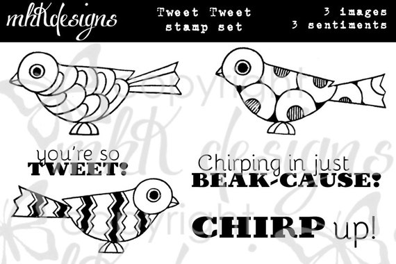 Tweet Tweet Digital Stamp Set