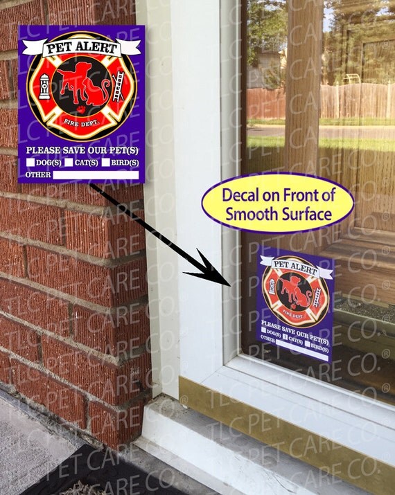 PET EMERGENCY ALERT Front of Surface Home by TLCSafetyByDesign