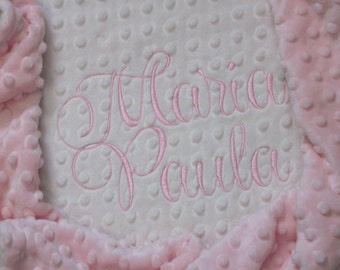 BABY GIRL Personalized Minky Blanket