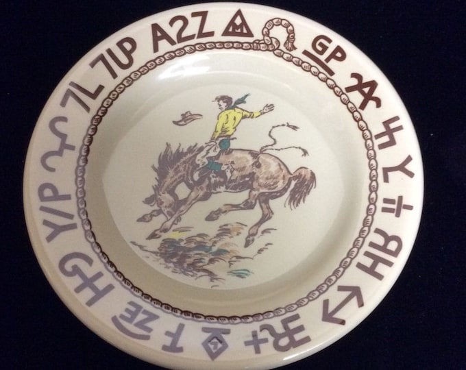 True West Westword Ho Cowboy Rodeo Pattern Plate 7 Inch