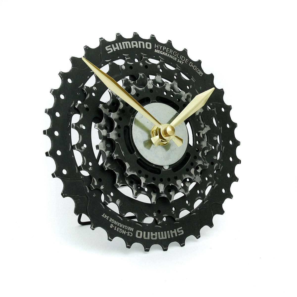 Shimano Bicycle Gear Desk Clock Bike Clock by treadandpedals