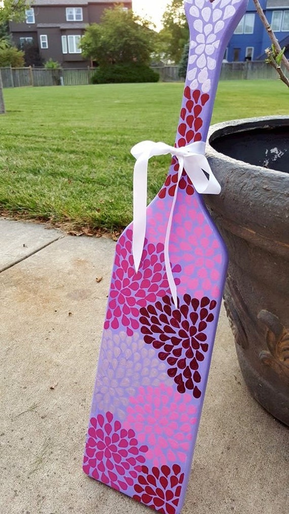 Sheer Petal Flower Hand Painted Sorority Paddle
