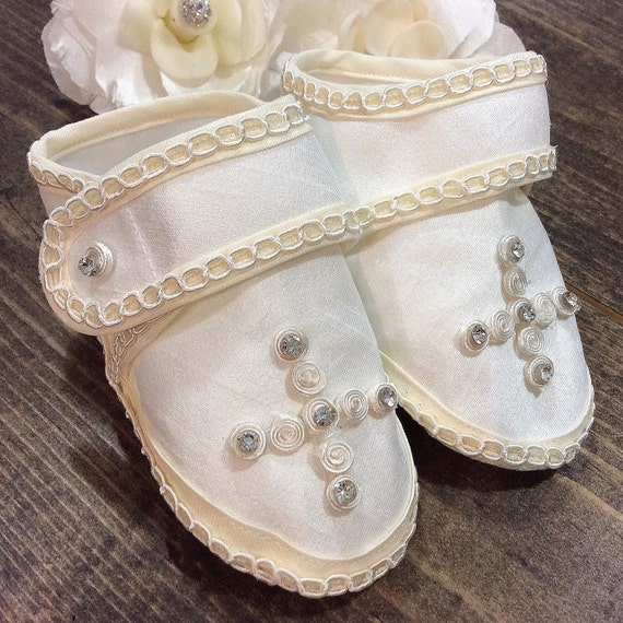 Baby boy baptism shoes ivory Ethan by on Etsy