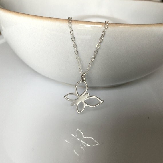 Butterfly Necklace / Sterling Silver Butterfly Necklace