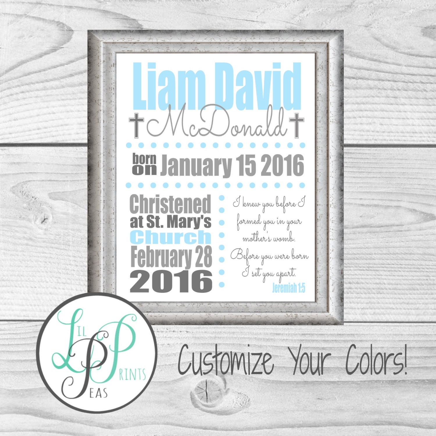 Personalized Baptism Gift Christening Keepsake Christening