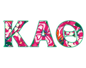 Kappa Alpha Theta sticker, KAO sorority KAO laptop decal, KAO tablet sticker, Multiple sizes available, Indoor /Outdoor 3 year vinyl (1693)