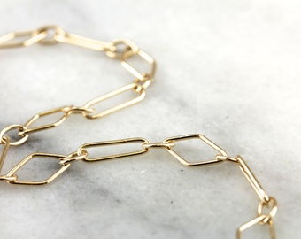 Polished Geometric Link Bracelet 4LDTR2-D