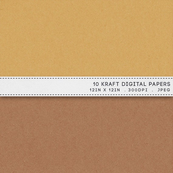 Download Kraft Digital Paper Textures / INSTANT DOWNLOAD / 10 ...