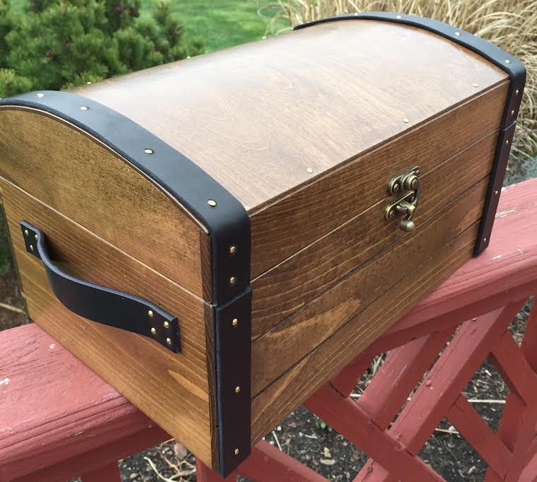 Caribbean Pirate Chest w/Leather Trim and by TreasureChestKits