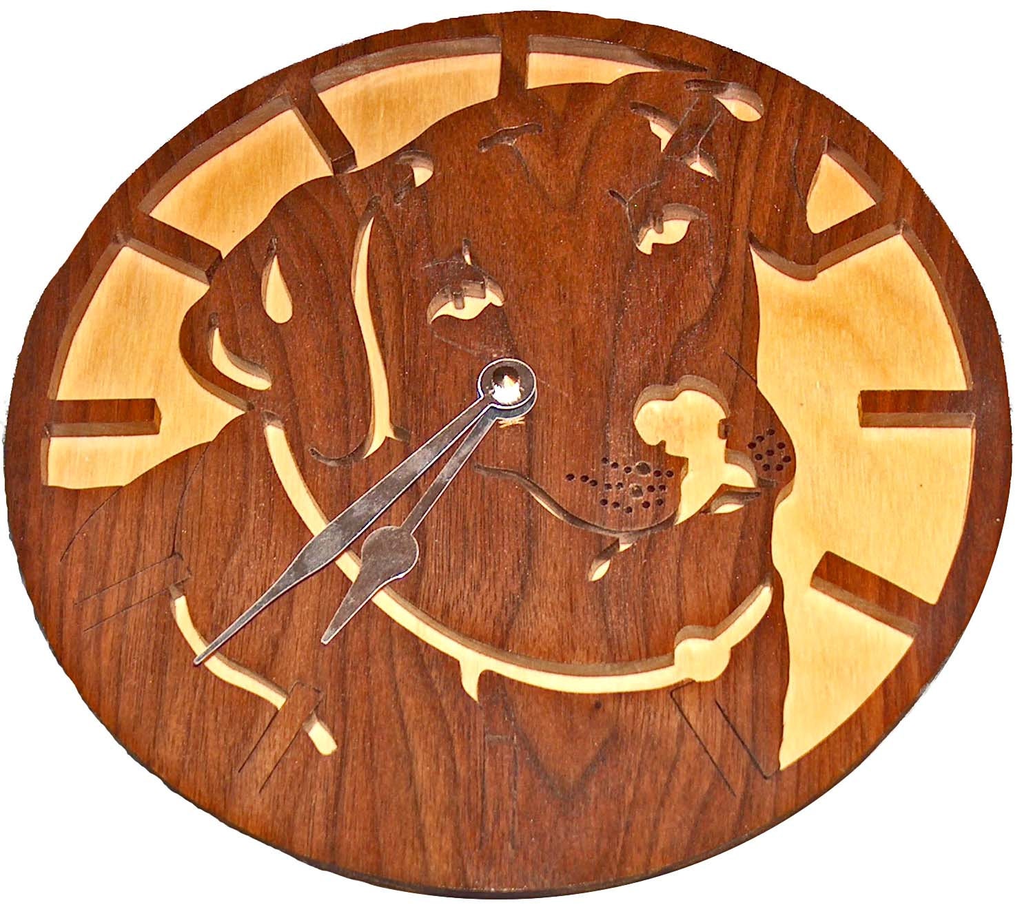 Dog Wall Clock Wood Clock Unique Wall Clock Pet Decor