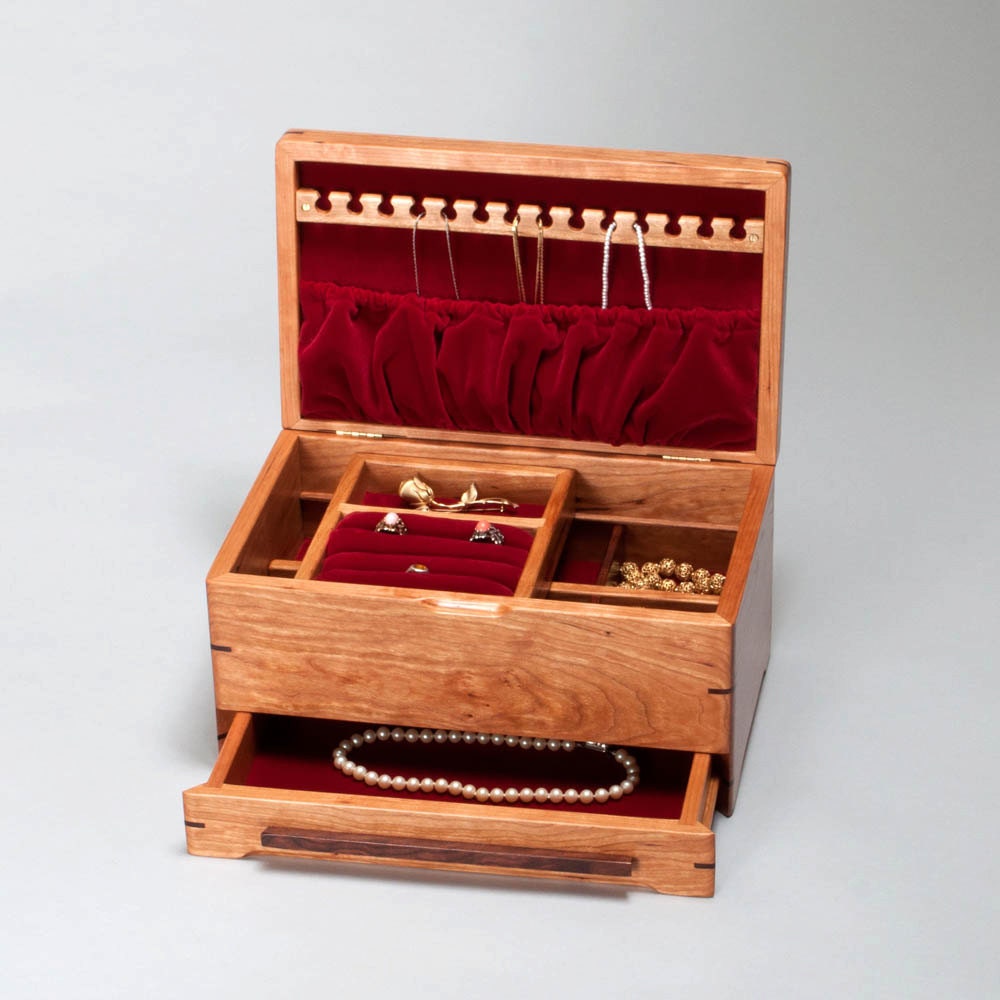 Wooden Jewelry Box Ladies Jewelry Box with by MountainViewWood