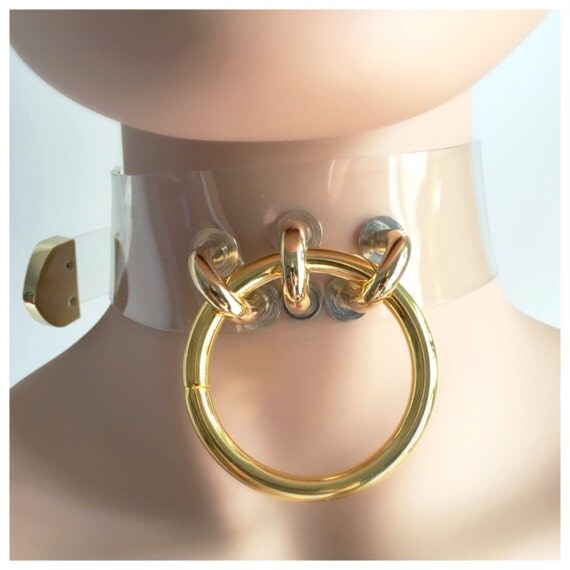 90s Choker Transparent Big O Ring GOLD Shape Choker by FisforFRESH