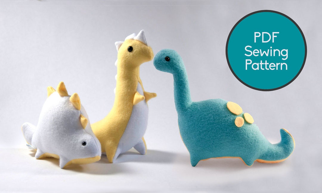 Dinosaur Pattern Bundle PDF Sewing Pattern Brontosaurus