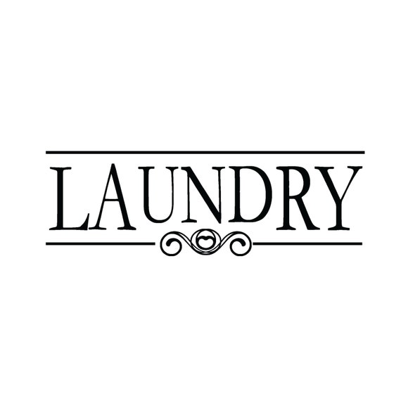 Laundry vinyl sticker decal trendy shabby chic laundry room