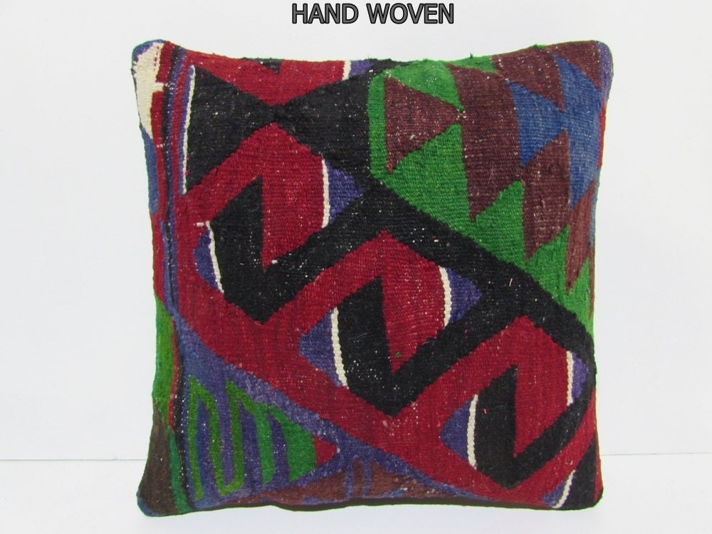 Turkish cushion sofa throw pillow kilim by DECOLICKILIMPILLOWS