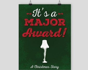 Items similar to A Christmas Story Fragile Leg Lamp Major Award Christmas Card JPG PDF Printable