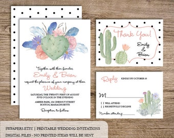 Cactus Wedding Invitations 4