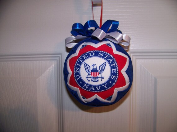 U.S.Navy Quilted Ornament/Patriotic/US Navy Emblem/Military
