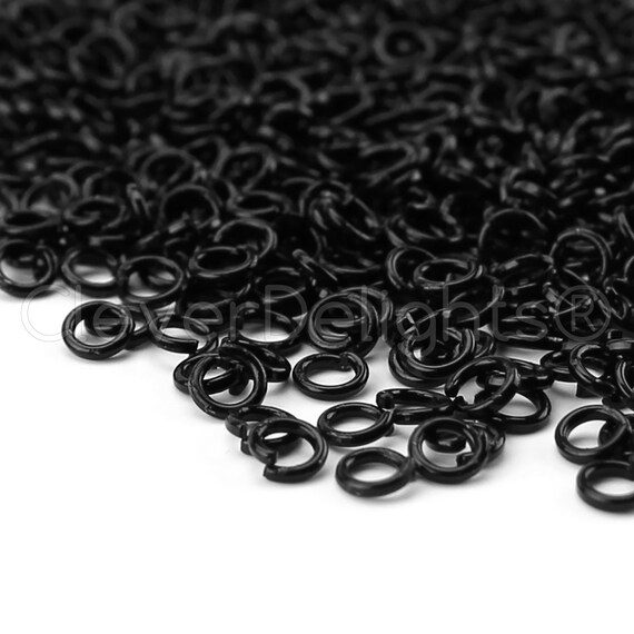 4mm Open Jump Rings Platinum Silver 4mm Dia x .7mm 21 Gauge 1000 Pack