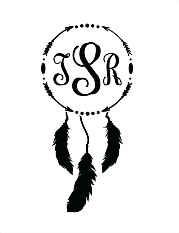 Download Items similar to dream catcher arrows made for monogram ...