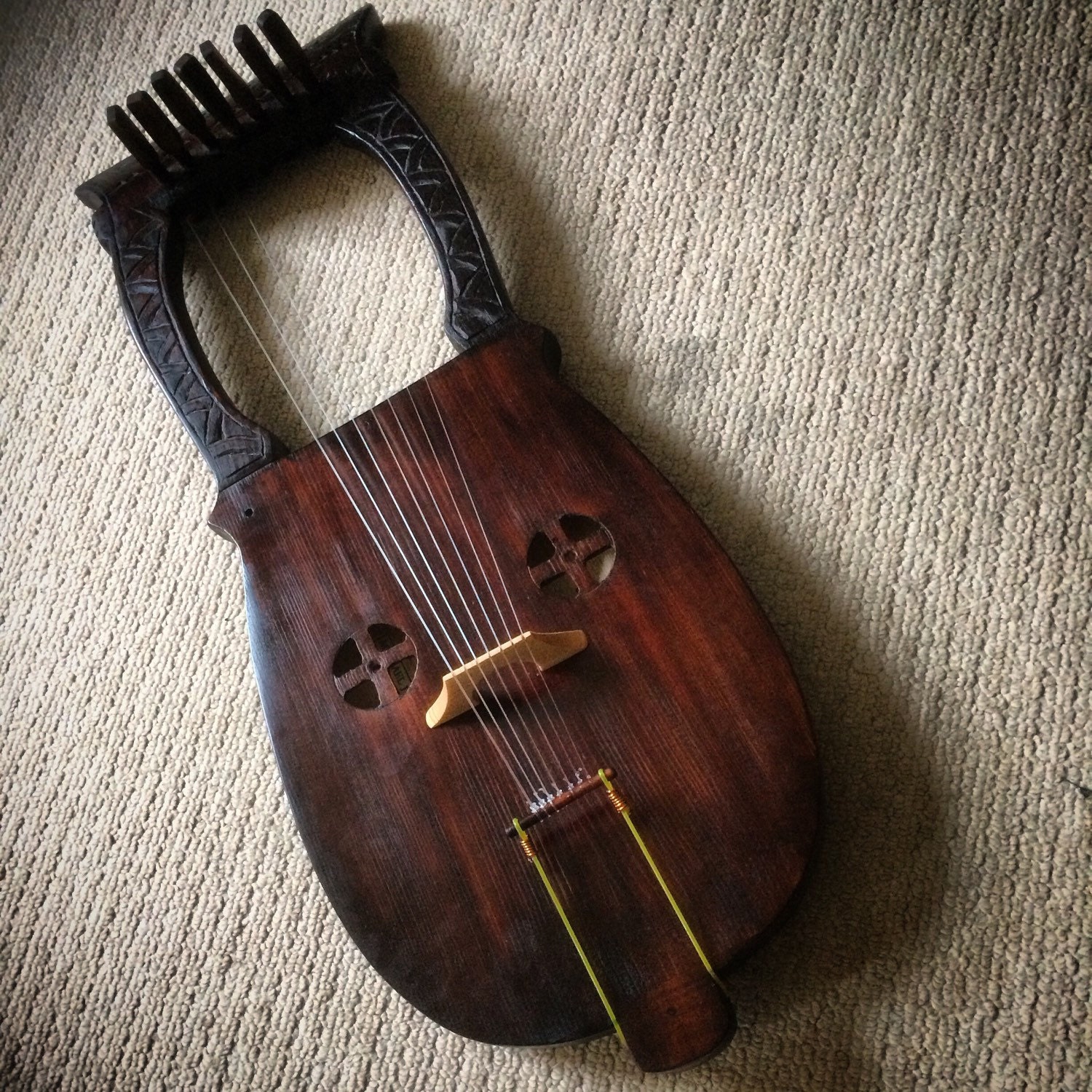 Kravik lyre 7 string Viking Lyre made of Spruce by Thelyreshop