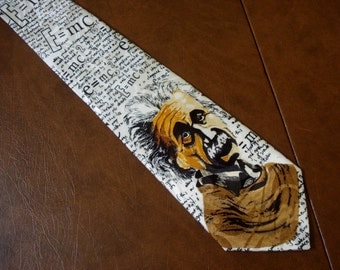 Albert EINSTEIN Tie Men's New Necktie e=mc2 Equation Math Physics Relativity Science Genius Teacher Gift Fathers Day Gift Funny