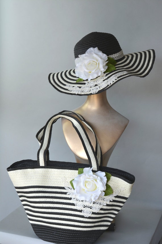 Beach Set Summer Set Hat And Bag Beach Hat Beach Handbag