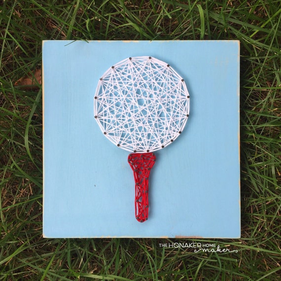 MADE TO ORDER String Art Golf Ball and Tee Sign