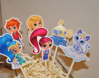 Shimmer and Shine Cupcake Toppers Set of 12