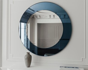Blue Wall Mirror blue wall mirror | etsy Blue Wall Mirror blue wall mirror | etsy