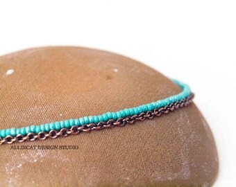 MADE TO ORDER You Choose, Bohemian Anklet, Boho Anklet, Coloured Picasso Anklet