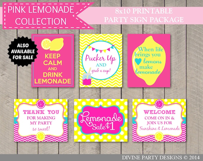 SALE INSTANT DOWNLOAD Printable 8x10 Thank You for Making My Party So Sweet Sign / Diy Printables / Pink Lemonade Collection / Item #425