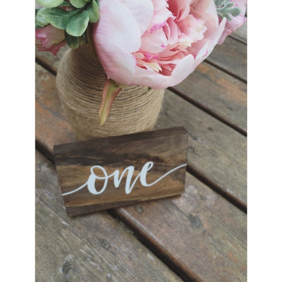 rustic table numbers wooden table numbers by darlingadorned