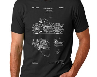 Harley Davidson Model JD Patent T Shirt, Vintage Harley Davidson, Harley Davidson Shirt, Harley Davidson Clothing, PP0010