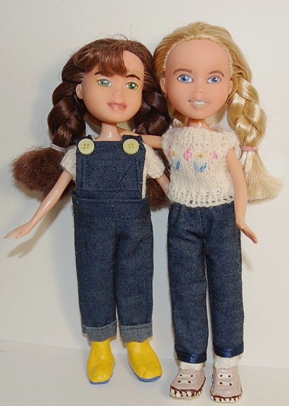Make under Bratz Doll Sewing Pattern Overalls and Jeans
