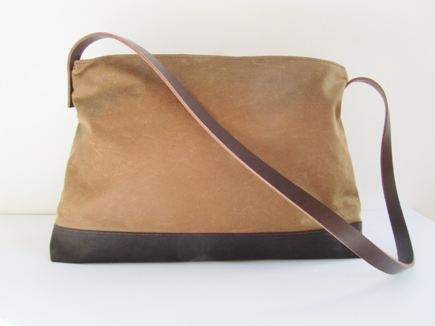 waxed cotton shoulder bag waxed canvas tote bag waxed cotton