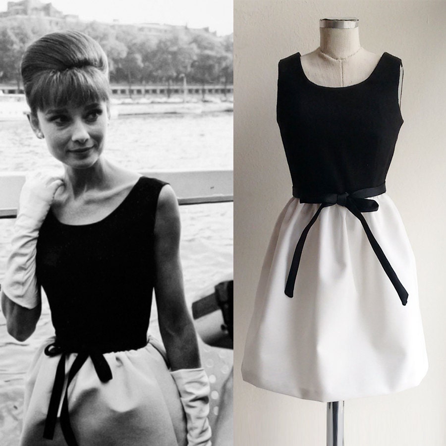 Audrey Hepburn vintage style 50s dresses little black tea length elegant casual dress women 