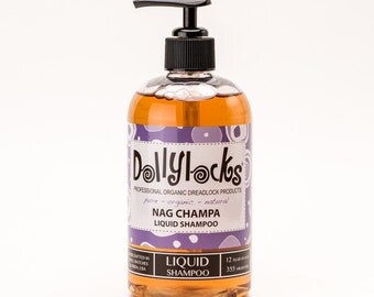 12oz Nag Champa Liquid Shampoo - Dollylocks Organic Dreadlock Products