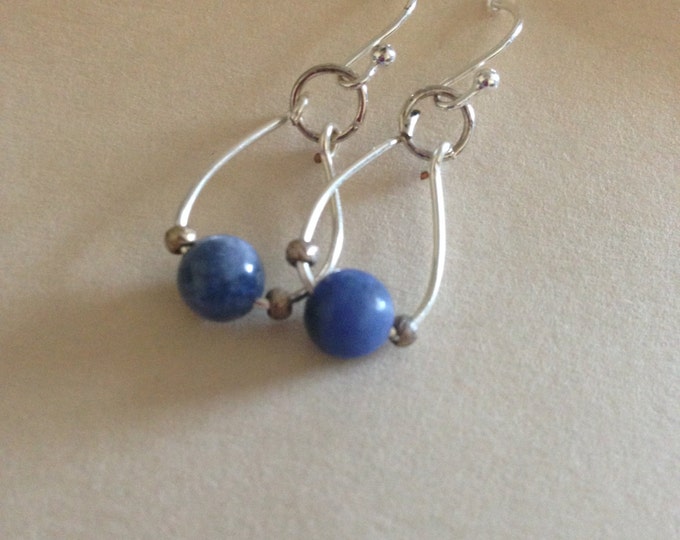 silver and stone earrings